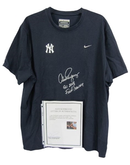 2008 Alex Rodriguez Game Used and Signed New York Yankees Shirt